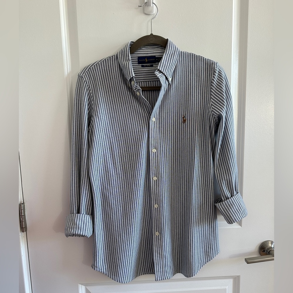 Women’s Ralph Lauren Oxford Stretch Knit Button Up